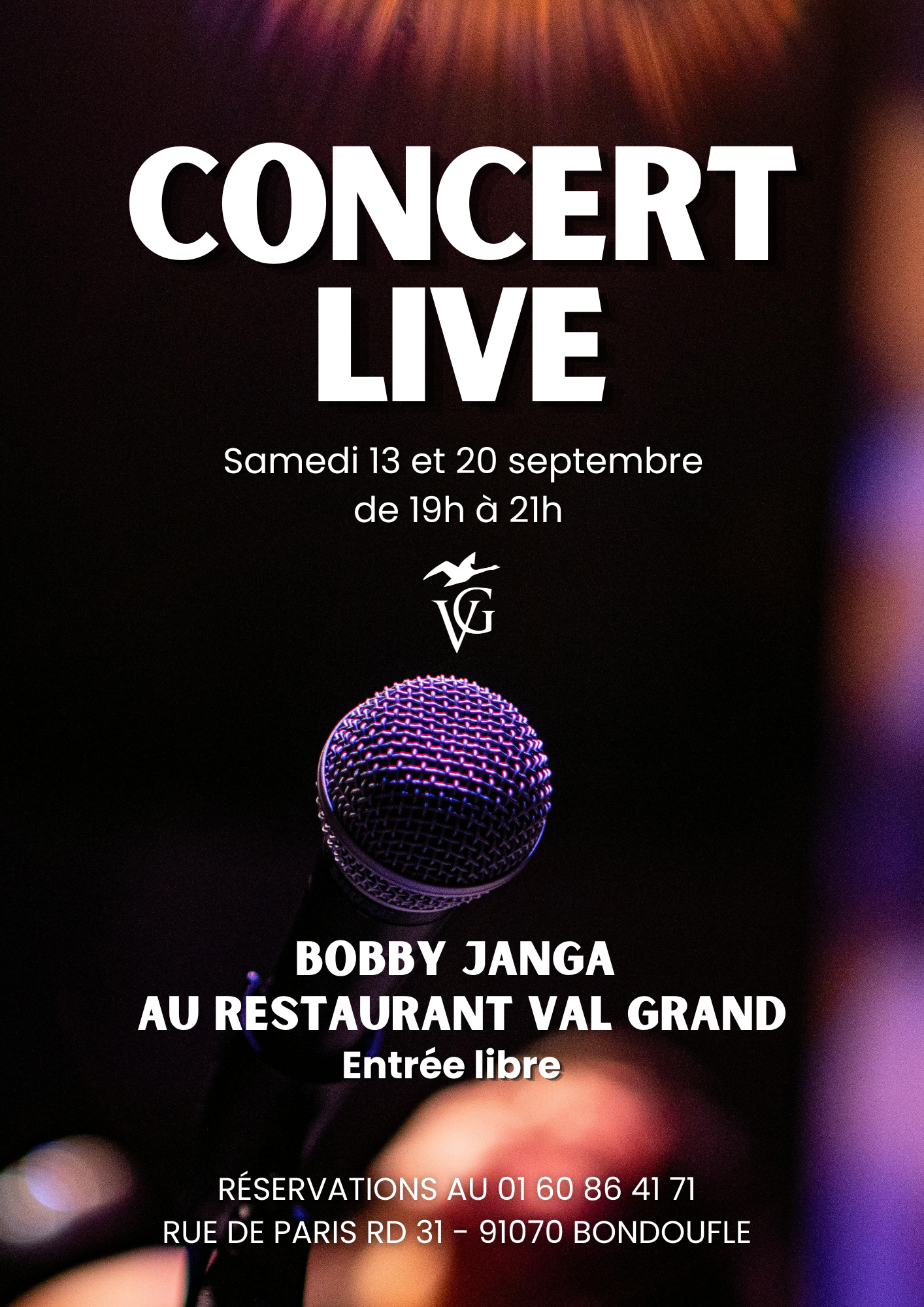 🎶 Soirée musicale – Samedis 13 & 20 septembre