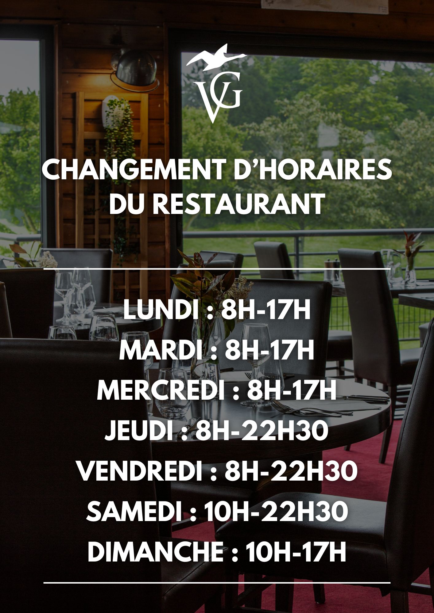 Horaires du Restaurant 